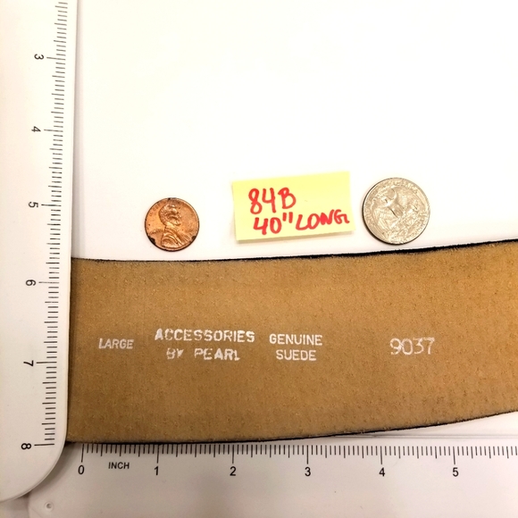 🔻REDUCED❣ ✅Accessories by Pearl Black Suede Wide Belt L - Picture 8 of 15